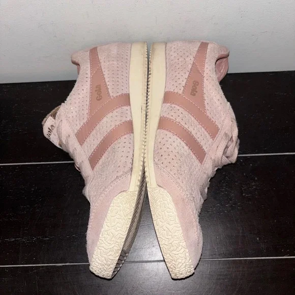 Gola Harrier | Women's US 9 EU 39-40 | Pink Suede Rose Gold Sneakers - Picture 3 of 11